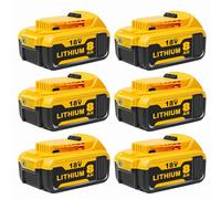 6Pcs 8.0Ah 18 Volt Replacement for Dewalt 18V Battery Lithium Ion Compatible with Dewalt Batteries DCB200 DCB204 DCB206 DCB201 DCB203 DCD/DCF/DCG Series Cordless Tools (6Pack)