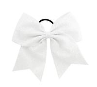 6pcs 8 Inch Sequins Dovetail Bow Hair Loop Shiny Bows With Elastic Ties Sparkly Headwear Bow Clips(Color 5)