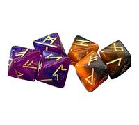 6pcs 8 Sided Divination Prediction Game Dices Exquisites Polyhedral Runes Dices For Portable Tabletop Entertainment Tabletop Game Accessories