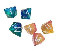 6pcs 8 Sided Divination Prediction Game Dices Exquisites Polyhedral Runes Dices For Portable Tabletop Entertainment Tabletop Game Accessories