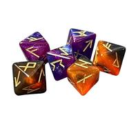6pcs 8 Sided Divination Prediction Game Dices Exquisites Polyhedral Runes Dices For Portable Tabletop Entertainment Luxurious Tone Game