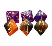 6pcs 8 Sided Divination Prediction Game Dices Exquisites Polyhedral Runes Dices For Portable Tabletop Entertainment Acrylic Polyhedral