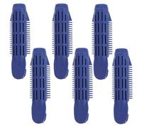 6pcs Abs Hair Rollers Hair Root Curler Blue Styling Clips