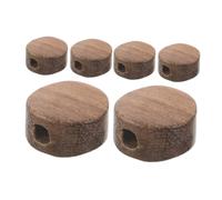 6pcs Acacia Classical Acoustic Tuning Peg Guitar Knobs for Guitars | Coffee Small round Caps, Metal Parts with Easy Installation and Universal Fit, Reduces Slippage