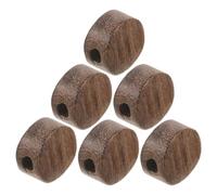 6pcs Acacia Guitar Tuning Peg Caps for Acoustic and Classical Guitars | Small round Coffee Knobs, Metal Fitted Parts, Easy Installation, Universal Compatibility, Ergonomic Grip