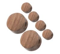 6pcs Acacia Small round Guitar Tuning Knob Buttons | Coffee Finish, Metal Core, Ergonomic Grip, Easy Installation and Universal Fit
