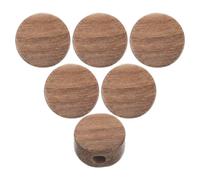 6pcs Acacia Small round Guitar Tuning Peg Knob | Coffee Finish, Metal Fitting, Easy Installation, Minimizes Slippage, Universal Compatibility for Replacement Use
