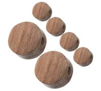 6pcs Acacia Small round Guitar Tuning Peg Knobs | Coffee Finish, Metal Insert Construction, Enhanced Tuning Accuracy, Minimising Slippage, Ergonomic Easy Installation