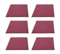 6Pcs Acoustic Absorption Panel, Thickened Sound Absorbing Panels for Wall, Polyester Fiber Soundproof Padding to Reduce Reverb and Echo for Home Studio Office Theater (Brown)