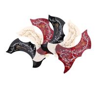 6pcs Acoustic Guitar Pickguard Replacement Plates 41 Inch Assorted | Plastic Self Adhesive, Artistic Bird and Flower Pattern, Red Iridescent Black White, for Electric Guitar Random Color