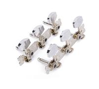 6Pcs Acoustic Guitar Tuning Pegs for Folk Guitar, Semi-Closed Machine Heads with Chrome Plating, 3R+3L Tuners for Easy Installation and Stable Tuning