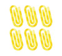 6Pcs Acrylic Bookmarks Clip, Book Page Holder Clip, Yellow