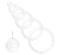 6pcs Acrylic Circle Quilting Template, (2.5/5/7.5/10/12.5/15cm) 1/2/3/4/5/6in Diameter Quilting Stencils with Binder Ring Sewing Accessories for Patchwork DIY Crafts Fabric Cutting