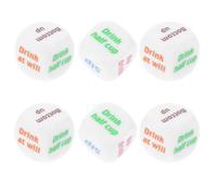 6pcs Acrylic Drinking Dice Game for Parties and Bar Events, Easy Play