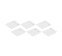 6PCS Acrylic Light Switch Surround Guard Cover 3mm Dustproof Protective Frame for Thermostat Panel 87x91mm White Black UK(White)