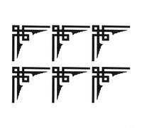 6PCS Acrylic Mirror Stickers 10CM Diagonal 3D For Shape Tiles Self For Corner Decor Gold Silver Black Mosaic Wall Decals For Living Room Bedroom Ceiling Art Pieces Home Interior Design(black)