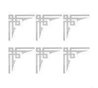 6PCS Acrylic Mirror Stickers 10CM Diagonal 3D For Shape Tiles Self For Corner Decor Gold Silver Black Mosaic Wall Decals For Living Room Bedroom Ceiling Art Pieces Home Interior Design(silver)