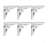6PCS Acrylic Mirror Wall Stickers with Diagonal Design for Cabinet and Wall Decoration, Designed to Reflect Light and Create Room Openness (silver)
