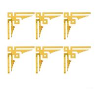 6PCS Acrylic Mirror Wall Stickers with Diagonal Design for Cabinet and Wall Decoration, Designed to Reflect Light and Create Room Openness (gold)