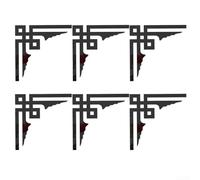 6PCS Acrylic Mirror Wall Stickers with Diagonal Design for Cabinet and Wall Decoration, Designed to Reflect Light and Create Room Openness (black)