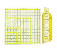 6PCS Acrylic Quilting Rulers Set: Square Quilter Patchwork Ruler with Double-Sided Colored Grid Lines for Sewing Fabric Cutting Craft Projects