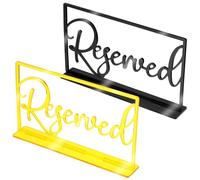 6pcs Acrylic Reserved Table Signs Set for Banquets Restaurants