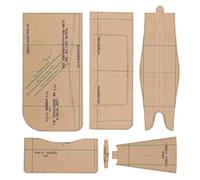 6Pcs Acrylic Template for Handbag Purse DIY, Leather Pattern Mold Craft Tools, Transparent Durable Cutting Guide for Hand - Made Bag Making with Zipper Design