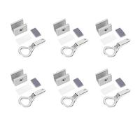 6Pcs Adjustable Aluminum Alloy Sliding Window Locks, Window Lock Stop Hardware with Anti - Collision Plates, for Home Security and Child Safety on Sliding Doors and (B)