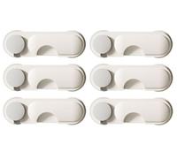 6PCS Adjustable Baby Safety Locks - No Tools Needed Child Proof Cabinet Locks for Kitchen Cupboards, Drawers, Fridge | No Trapped Fingers, Easy Install & Remove (Gray,Head Unlocking)