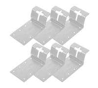 6pcs Adjustable T Post Bracket for Fence Mailbox Birdhouse Support | Aluminum Build, Silver Finish, Outdoor Garden Projects, Quick Setup, Reduces Wobble for Homeowners