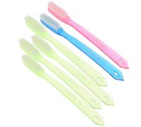 6pcs Adult Extra Hard Toothbrush Large Head Nylon Bristles | Plastic Handle, Assorted Colours, Secure Grip, Daily Use and Guest Bathroom, Portable Family Multipack