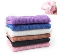 6Pcs African Net Wash Sponge, African Cleaning Net Shower Nylon Long Bath Towel, Body Bathing Body Exfoliating Net for Women Men, Bath Foaming Net for Removing Dead Skin Dirt Oil, 80×30cm (6 Colors)