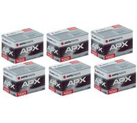 6pcs Agfa APX 100 135-36 Professional B&W Film