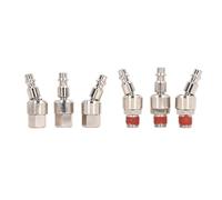 6PCS Air Hose Connectors, Stainless Steel Quick Connect Fittings, 14in/ 18 NPT Male Female Thread, Joint Rotation for Hose Twisting, with Pre Applied Sealant