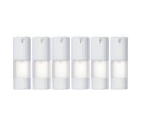6Pcs Airless Pump Bottle,15ml Refillable Empty Clear Travel Lotion Pump Containers/Vacuum Press Pump Bottles for Foundation, Essence, Lotion