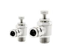 6PCS All Copper Nickel-Plated Quick Plug Trachea Pneumatic SL4/6/8/10/12mm Cylinder Speed Throttle External Thread(SL6-02)