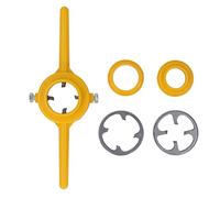 6Pcs Alloy Steel Tap Die Set, NPT 1/2in, 3/4in, 1in Thread Tapping Tool Kit, Durable and Lightweight, for PVC Pipe with T Handle, Ideal for Plumbing and DIY Projects
