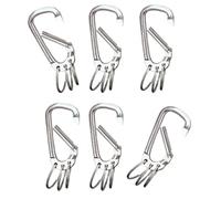 6pcs Alloys Caribiner Hook Karabiners Keychains Outdoor Carabiners For Outdoor Exploration Mountaineering Backpacks Carabiner