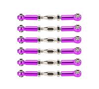 6Pcs Aluminum Alloy Adjustable Push Rods | Turnbuckle Rod Linkage for RC Cars/Trucks/Buggies | 5 Colors, Upgrade Accessories (Purple)