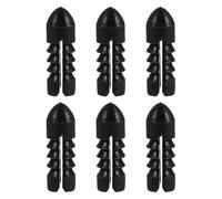 6pcs Aluminum Alloy Dart Flight Protectors for Shafts and Boards Black | Keeps Flights Aligned, Quick Install, Transport Protection, for Practice at Home, Beginner and League Players