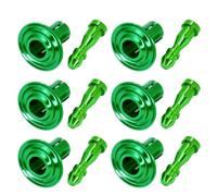6Pcs Aluminum Rivet Fasteners for Motorcycle Shell Trim, Green | Aluminum Construction, Rust Proof Design, Easy Installation for Motorcycle Shell Trim, Motorbike Accessories