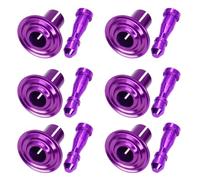6Pcs Aluminum Rivet Fasteners for Motorcycle Shell Trim, Purple | Aluminum Construction, Rust Proof Design, Easy Installation for Motorcycle Shell Trim, Motorbike Accessories