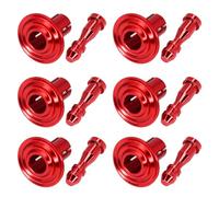 6Pcs Aluminum Rivet Fasteners for Motorcycle Shell Trim, Red | Aluminum Construction, Rust Proof Design, Easy Installation for Motorcycle Shell Trim, Motorbike Accessories