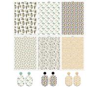 6Pcs Animal Transfer Paper for Polymer Clay, Ducks,Birds Mokey,Leopard Print Water Soluble Transfer Sheets for Polymer Clay, Polymer Clay Transfer Paper for DIY Art Jewelry Earrings Making 5.82X3.93in