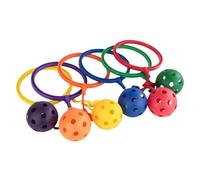 6pcs Ankle Skip Ball - Lemon Shaped, Adjustable Rope, Rainbow Color, Playground Equipment, Fitness Swing Jumping Ankle Skip Ball for Kids Gifts, Outdoor Assorted Jump Game for Children Toys
