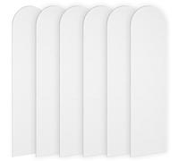 6Pcs Anti-Collision Wall Paddings,56x15cm Nursery Wall Stickers 3D Self- Adhesive Foam Upholstered Wall Panels for Bedroom,Playroom (White)