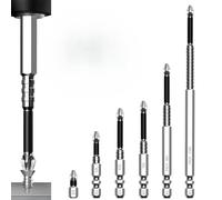 6PCS Anti-Slip Screwdriver Bits, High-Magnetic Screwdriver Drill Bit Set, Alloy Steel Hex Durability Magnetize Long Bit, Precision Screw Driver Bit for Makita Impact, Rasp, Electric and Cordless Drill