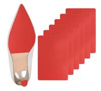6Pcs Anti Slip Shoe Grips, Rubber Heels for Shoes with 2 Pcs Sole Sticker The Crystal Clear Protector for Women&Men Shoes (Red & Clear