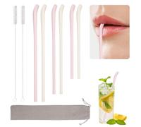 6pcs Anti Wrinkle Free Straw for Stanley Cup, 3 Sizes Reusable Silicone No Wrinkle Free Drinking Replacement Straws with 2 Cleaning Brush & Storage Bag Compatible with Stanley 40 oz 30 oz Tumbler
