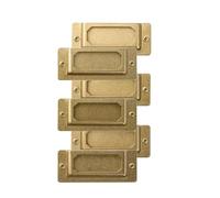 6Pcs Antique Metal Label Holder Name Card Label Organiser for Document Organization File Folder Plates File Folder Labels